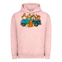 Pigment Salmon fall gnomes truck pumpkin sunflowers Urban Hoodie - Artiststas