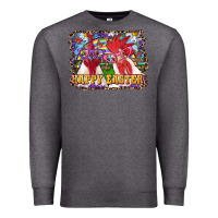 Charcoal Heather happy easter roosters Premium Sweatshirt - RanaPortraitStore