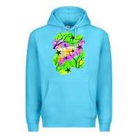Ocean Blue star halloween patch Premium Hoodie - BundleAndBundleShop