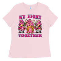 We Fight Together Breast Cancer Gnome Ladies Tee | Teevron