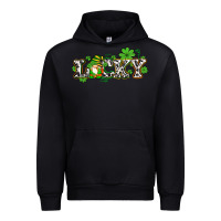 Black lucky with gnome and  shamrocks Urban Hoodie - AdoDesignShop