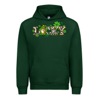 Forest Green lucky with gnome and  shamrocks Urban Hoodie - AdoDesignShop