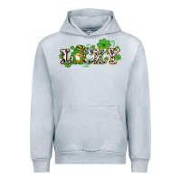 Heather Grey lucky with gnome and  shamrocks Urban Hoodie - AdoDesignShop