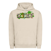 Pigment French Oak lucky with gnome and  shamrocks Urban Hoodie - AdoDesignShop
