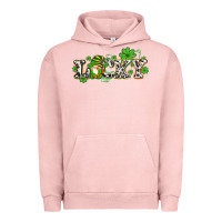 Pigment Salmon lucky with gnome and  shamrocks Urban Hoodie - AdoDesignShop