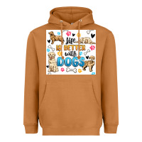 Meerkat life is better with dogs Heavyweight Hoodie - MaliasSmallBusiness