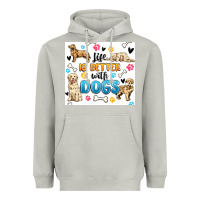 Moon Dust life is better with dogs Heavyweight Hoodie - MaliasSmallBusiness