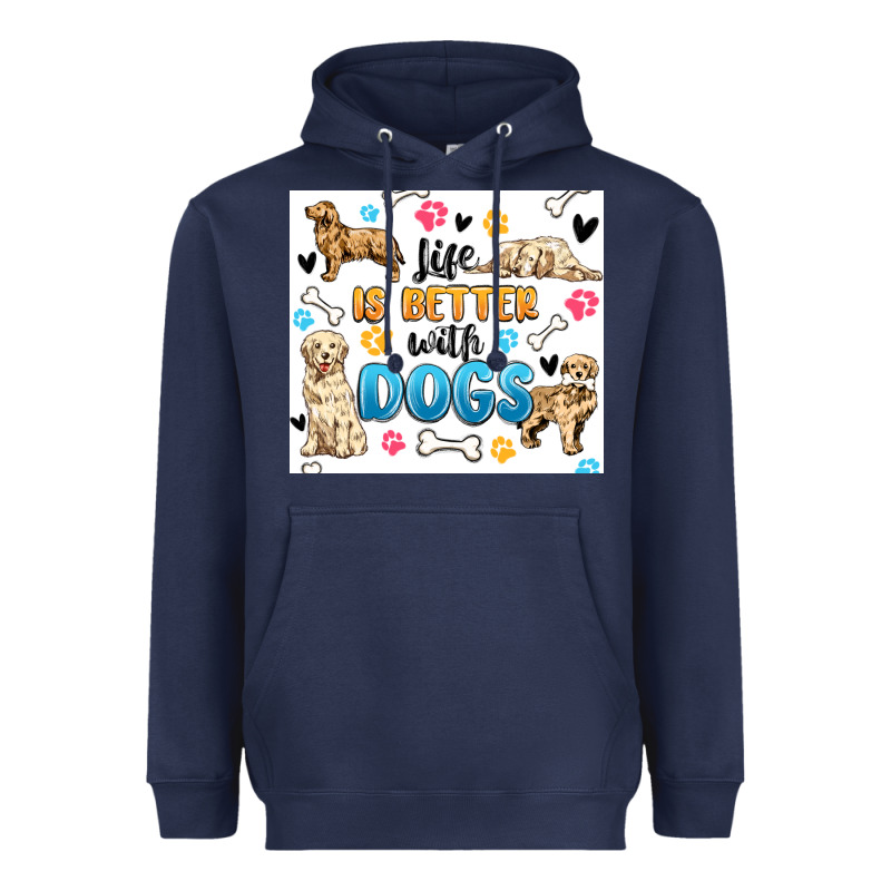 Life Is Better With Dogs Heavyweight Hoodie by MaliasSmallBusiness | Teevron