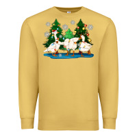 Antique Gold christmas duck Premium Sweatshirt - Zillion Design Studio