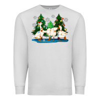 Dove Grey christmas duck Premium Sweatshirt - Zillion Design Studio