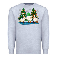 Heather Grey christmas duck Premium Sweatshirt - Zillion Design Studio