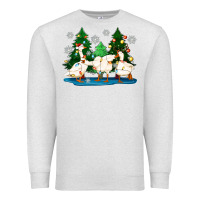 Oatmeal Heather christmas duck Premium Sweatshirt - Zillion Design Studio