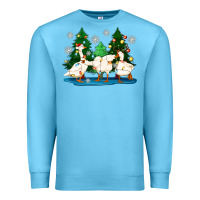 Ocean Blue christmas duck Premium Sweatshirt - Zillion Design Studio