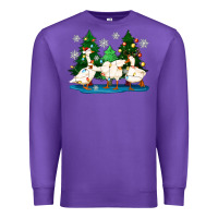 Purple christmas duck Premium Sweatshirt - Zillion Design Studio