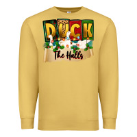 Antique Gold christmas duck the halls Premium Sweatshirt - Zillion Design Studio