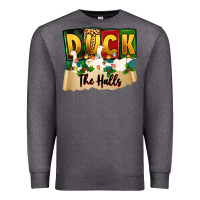 Charcoal Heather christmas duck the halls Premium Sweatshirt - Zillion Design Studio