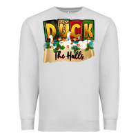 Dove Grey christmas duck the halls Premium Sweatshirt - Zillion Design Studio