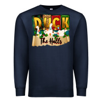 Navy christmas duck the halls Premium Sweatshirt - Zillion Design Studio