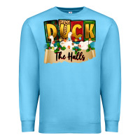 Ocean Blue christmas duck the halls Premium Sweatshirt - Zillion Design Studio