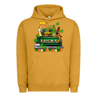 Pigment Peanut Butter lucky truck with flags and beers Urban Hoodie - AdoDesignShop