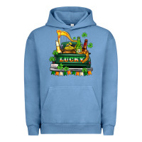 Pigment Pebble Blue lucky truck with flags and beers Urban Hoodie - AdoDesignShop