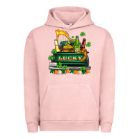 Pigment Salmon lucky truck with flags and beers Urban Hoodie - AdoDesignShop