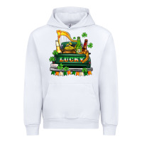 White lucky truck with flags and beers Urban Hoodie - AdoDesignShop