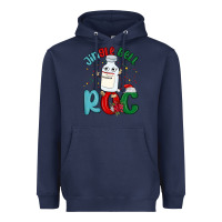 Navy jingle bell roc Heavyweight Hoodie - MaliasSmallBusiness