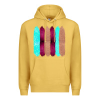 Antique Gold Colored Farm Life Purple Wood Jute Cyan Glitter Brush Strokes Premium Hoodie - Bettercallsaul