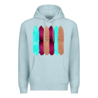 Blue Mist Colored Farm Life Purple Wood Jute Cyan Glitter Brush Strokes Premium Hoodie - Bettercallsaul