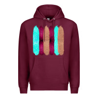 Burgundy Colored Farm Life Purple Wood Jute Cyan Glitter Brush Strokes Premium Hoodie - Bettercallsaul