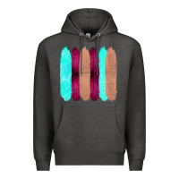 Charcoal Heather Colored Farm Life Purple Wood Jute Cyan Glitter Brush Strokes Premium Hoodie - Bettercallsaul