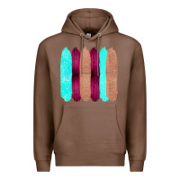 Chestnut Colored Farm Life Purple Wood Jute Cyan Glitter Brush Strokes Premium Hoodie - Bettercallsaul