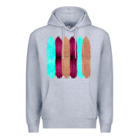 Heather Grey Colored Farm Life Purple Wood Jute Cyan Glitter Brush Strokes Premium Hoodie - Bettercallsaul
