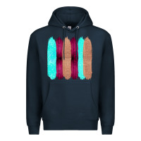 Navy Colored Farm Life Purple Wood Jute Cyan Glitter Brush Strokes Premium Hoodie - Bettercallsaul