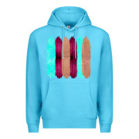 Ocean Blue Colored Farm Life Purple Wood Jute Cyan Glitter Brush Strokes Premium Hoodie - Bettercallsaul