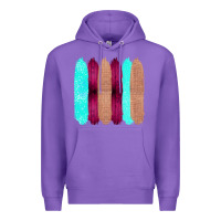 Purple Colored Farm Life Purple Wood Jute Cyan Glitter Brush Strokes Premium Hoodie - Bettercallsaul