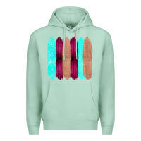 Seafoam Colored Farm Life Purple Wood Jute Cyan Glitter Brush Strokes Premium Hoodie - Bettercallsaul