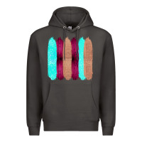 Smoke Colored Farm Life Purple Wood Jute Cyan Glitter Brush Strokes Premium Hoodie - Bettercallsaul