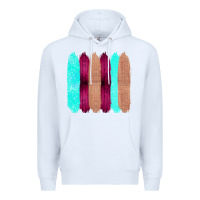 White Colored Farm Life Purple Wood Jute Cyan Glitter Brush Strokes Premium Hoodie - Bettercallsaul