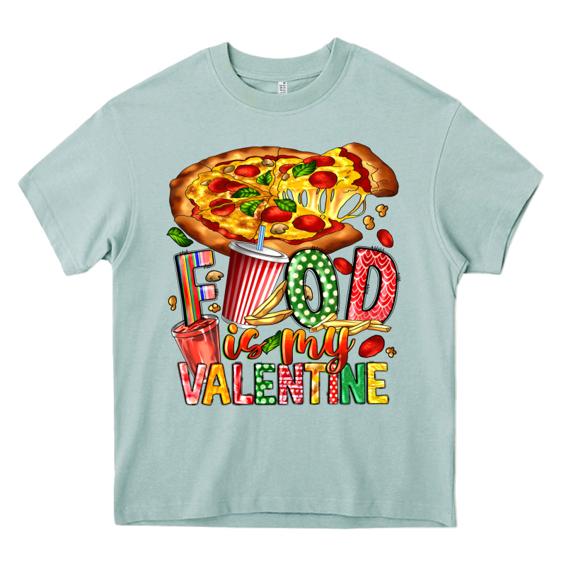 Food Is My Valentine Heavy Core Tee by CowhideDigitalArt | Teevron