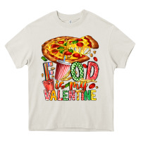 Cream Food Is My Valentine Heavy Core Tee - CowhideDigitalArt