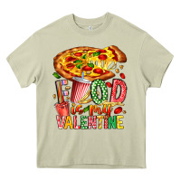 Mossy Food Is My Valentine Heavy Core Tee - CowhideDigitalArt