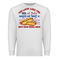 Oatmeal Heather dog real bad billie wilder Premium Sweatshirt - texasbilliewilder