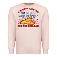 Pale Pink dog real bad billie wilder Premium Sweatshirt - texasbilliewilder