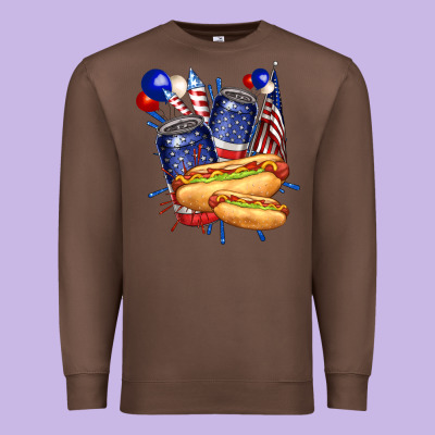 Premium Sweatshirt hotdog with beers billie wilder