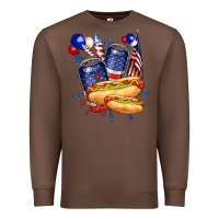 Chestnut hotdog with beers billie wilder Premium Sweatshirt - texasbilliewilder
