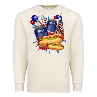 Sandshell hotdog with beers billie wilder Premium Sweatshirt - texasbilliewilder