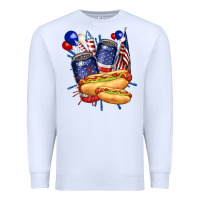 White hotdog with beers billie wilder Premium Sweatshirt - texasbilliewilder