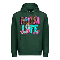 Sports Green mom life Premium Hoodie - AdoDesignShop